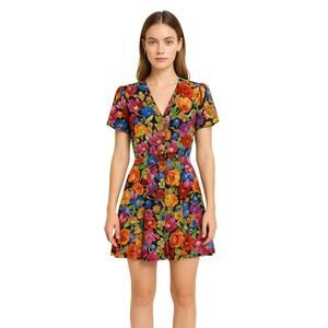 The Limited 100% Silk Floral Dress Size 2 – Vintage 90s Garden Party Fit & Flare